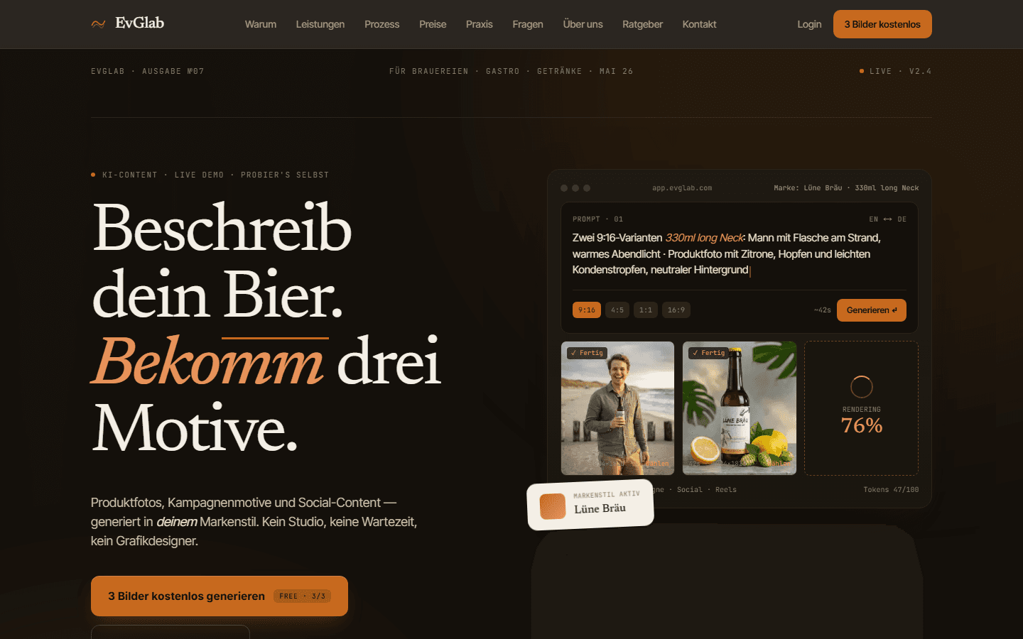 EvGlab – Website-Projekt von EvgLab