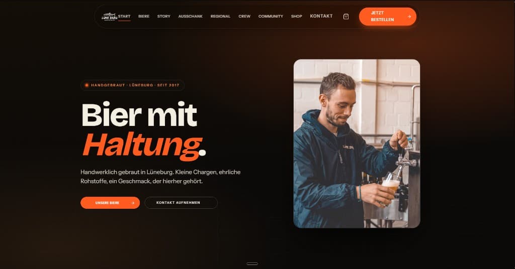 Lünebräu – Website-Projekt von EvgLab