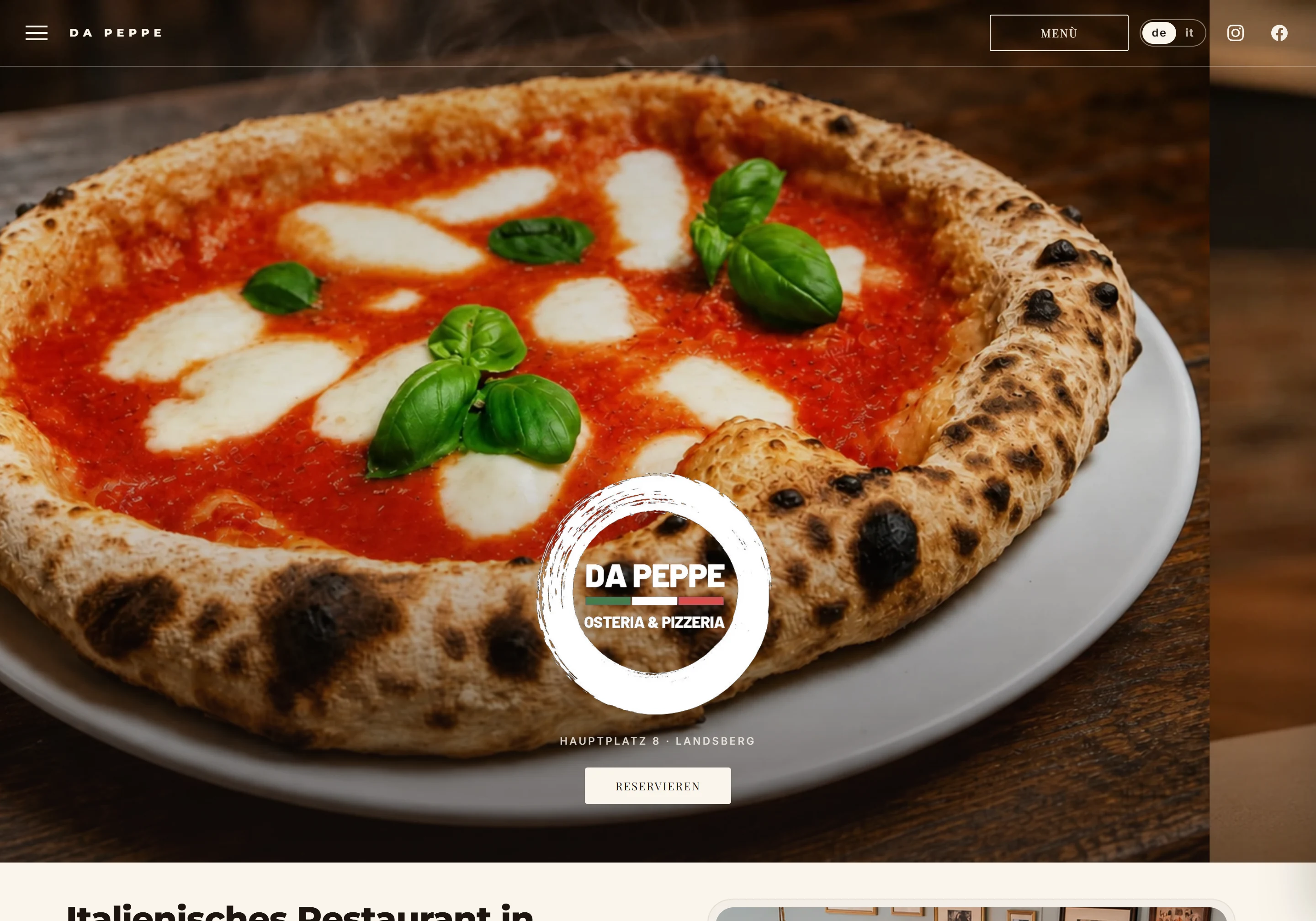 Da Peppe – Website-Projekt von EvGlab