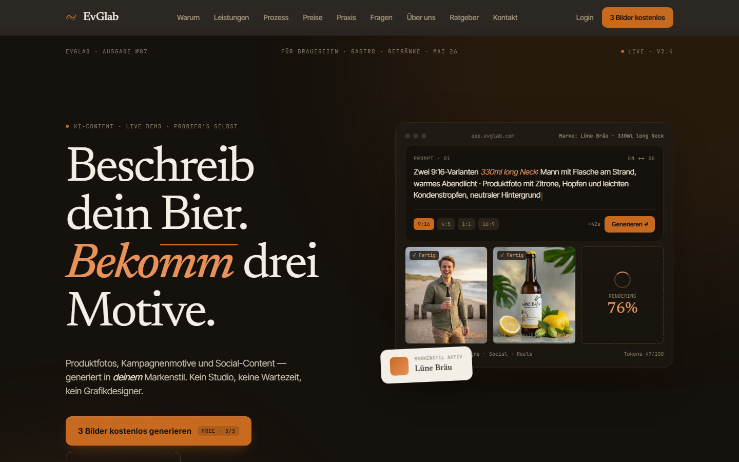 EvGlab – Website-Projekt von EvGlab